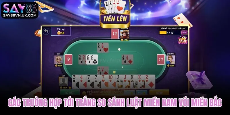 Tới trắng và khác biệt luật tiến lên miền Nam so với Miền Bắc